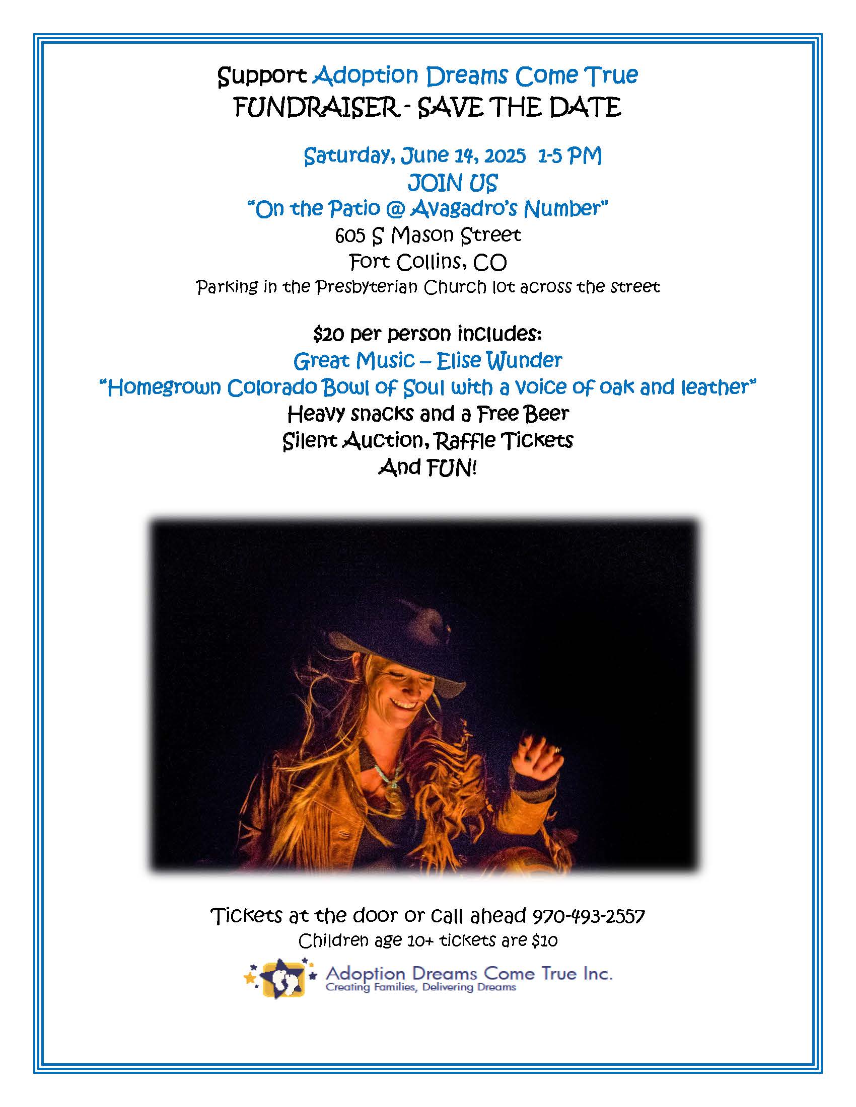 Fundraiser poster Support Adoption Dreams Come True